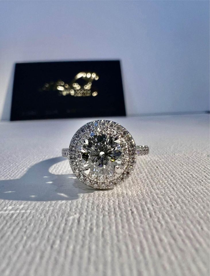 18k White Gold Round 1.08ct D VVS2 Lab Grown Diamond Engagement Ring Atlas Jewellers