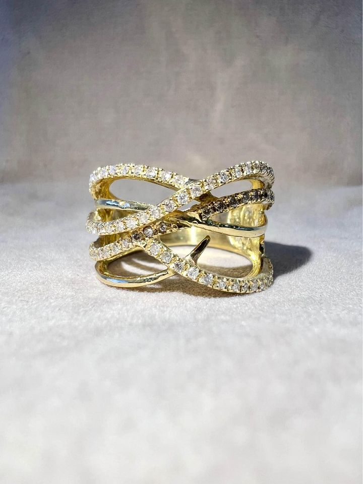 18ct Yellow Gold Natural Diamond Ladies Dress Ring TDW 0.90ct DR6 Atlas Jewellers 18ct Yellow Gold Natural Diamond Ladies Dress Ring TDW 0.90ct DR6 Atlas Jewellers