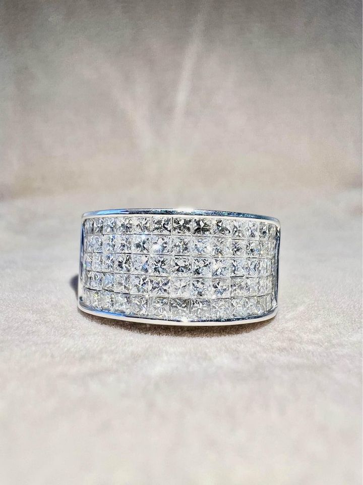 18ct White Gold Natural Diamond Ladies Dress Ring DR22 – Atlas Jewellers