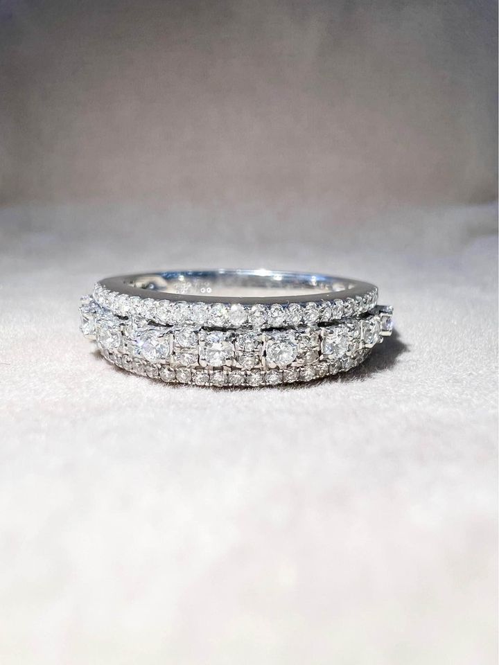 18ct White Gold Natural Diamond Ladies Dress Ring TDW DR14