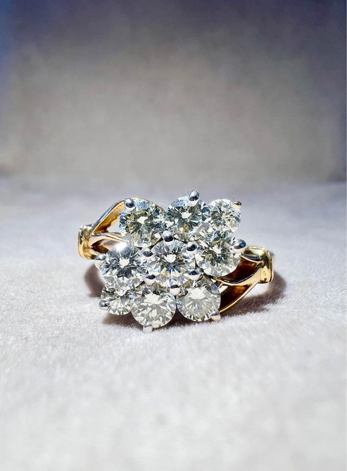 18ct Yellow Gold Natural Diamond Ladies Dress Ring DR1 – Atlas