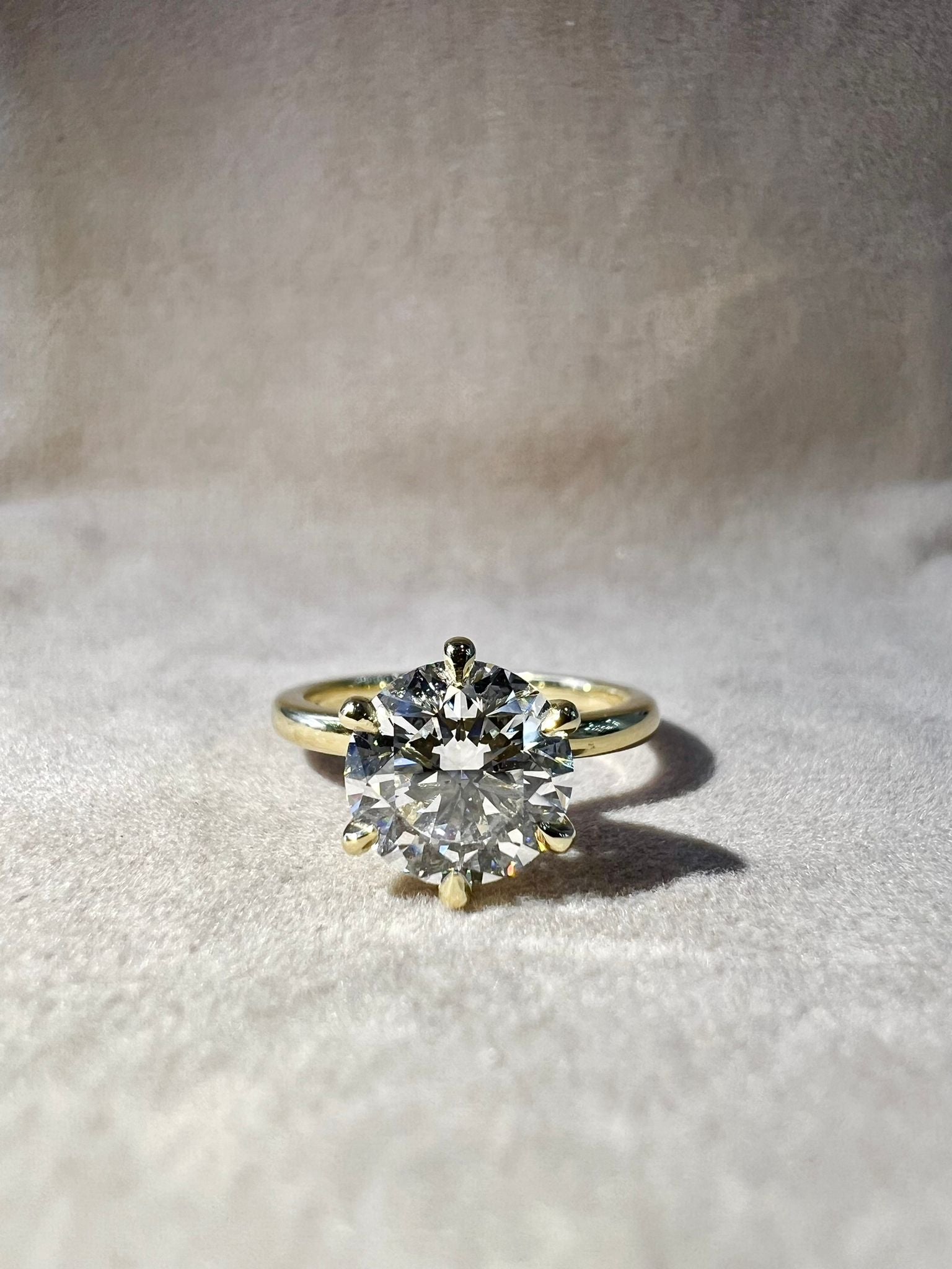 18k Yellow Gold D/VS1 Lab Grown Diamond Engagement Ring