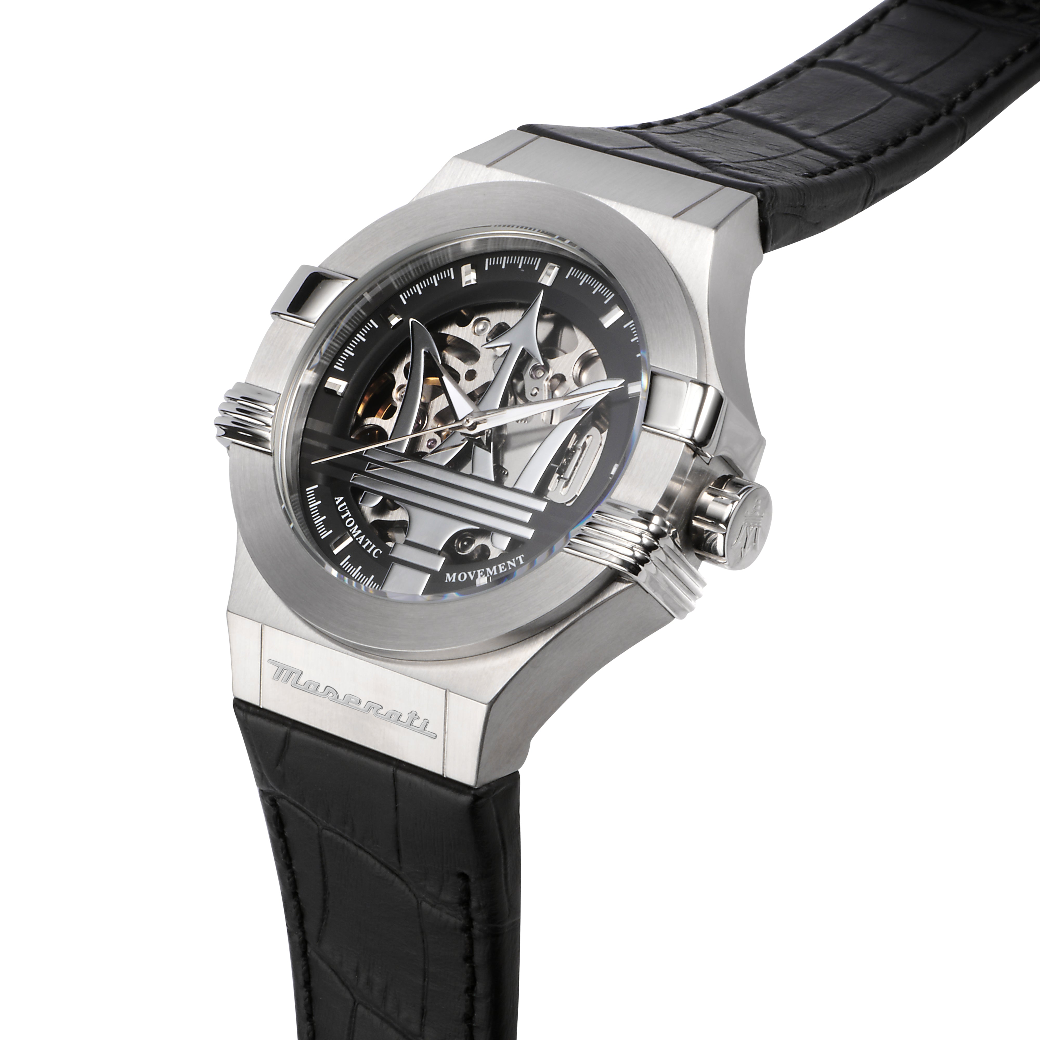 Maserati Potenza Silver Skeleton Automatic 42mm Watch R8821108038