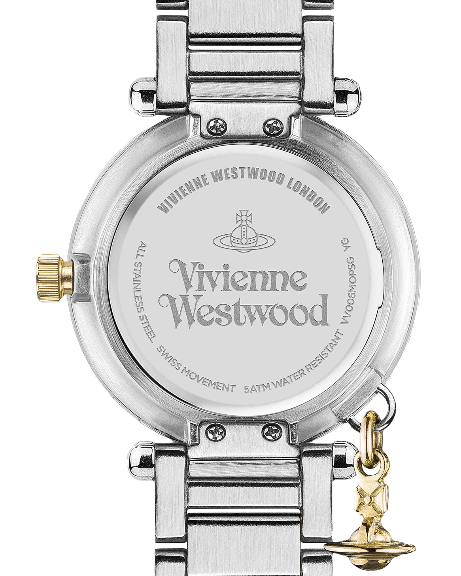 Vivienne Westwood Mother Orb Two Tone Strap Watch VV006MOPSG