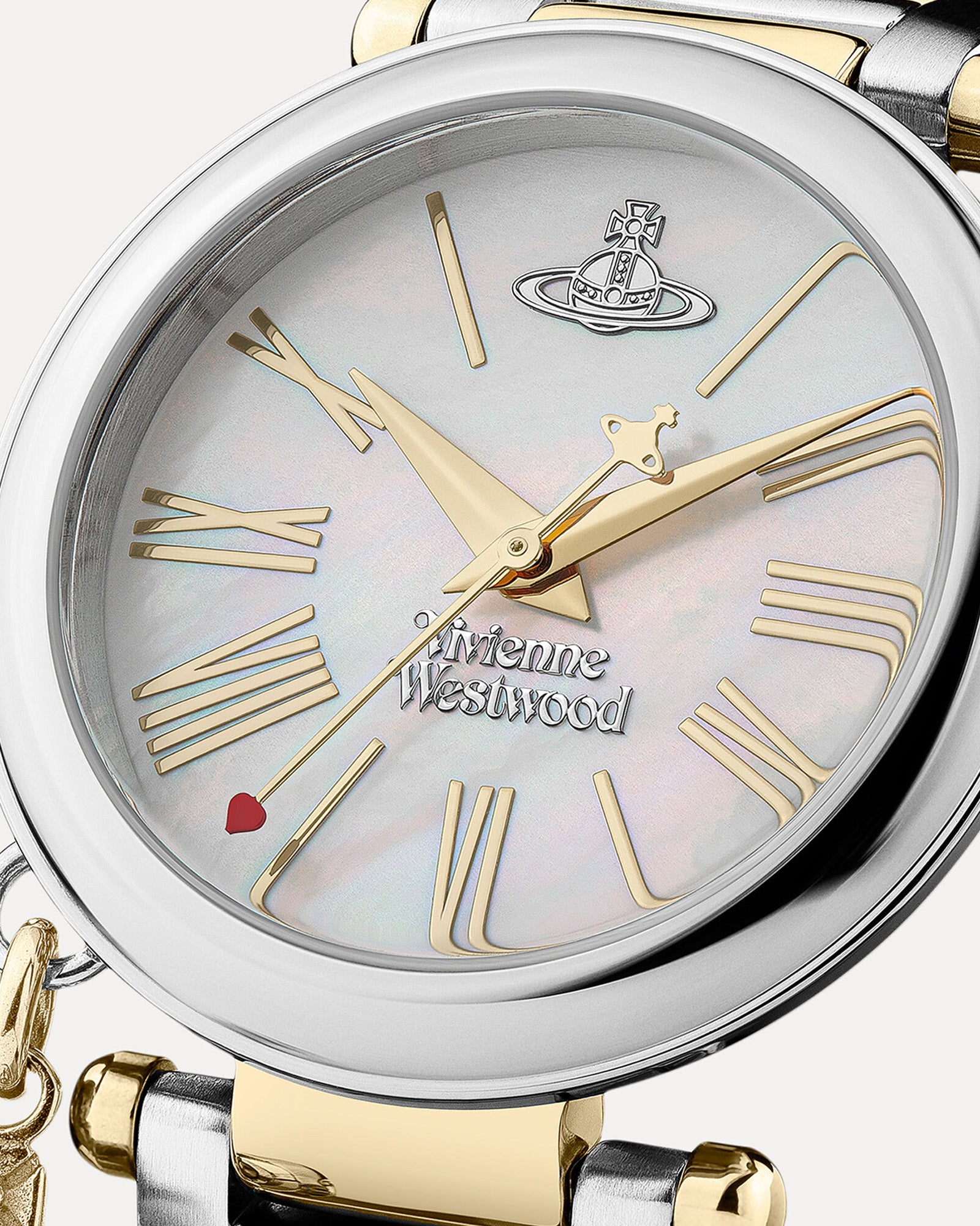 Vivienne Westwood Mother Orb Two Tone Strap Watch VV006MOPSG