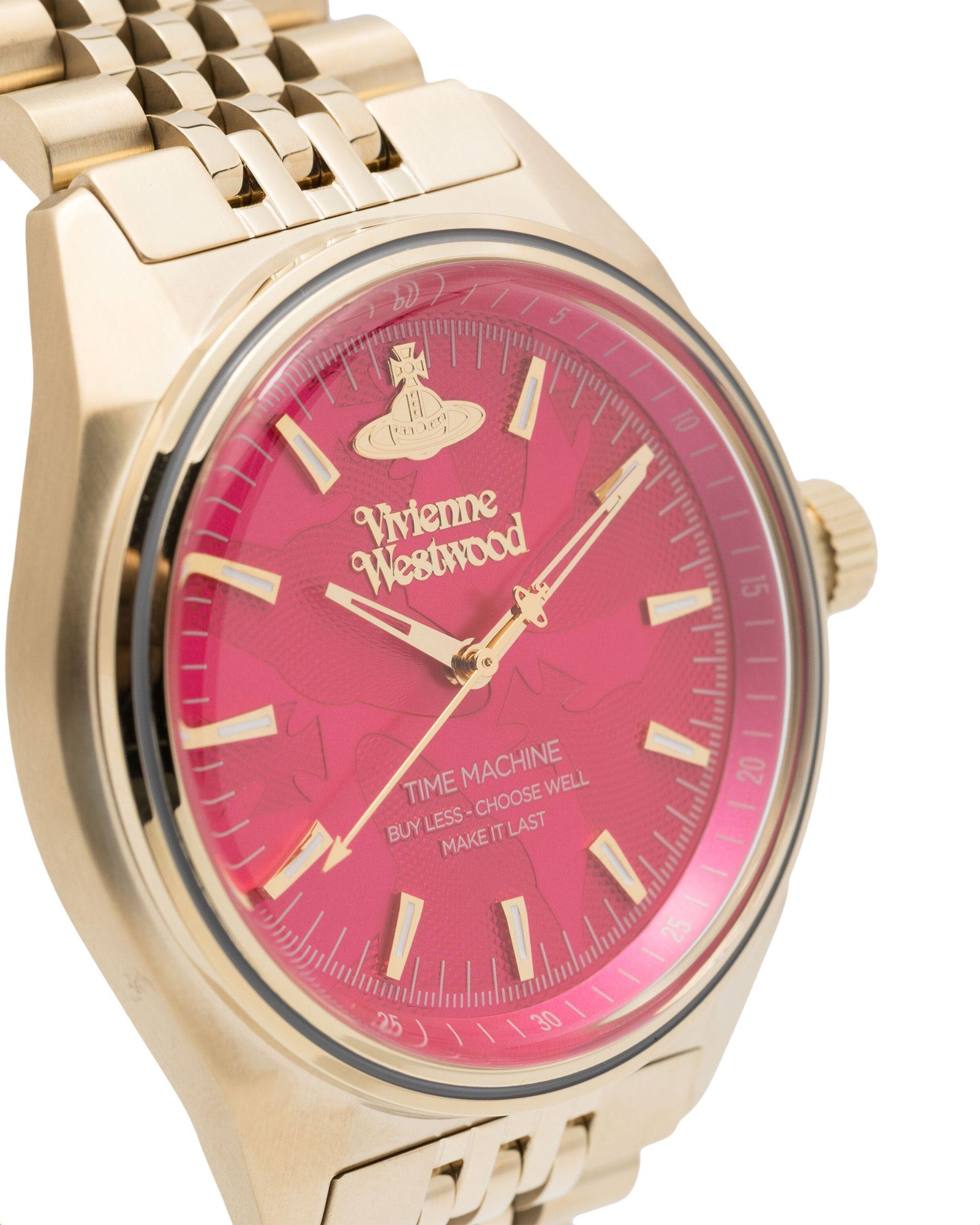 Vivienne Westwood Lady Sydenham 39mm Gold & Pink Watch VV251RRGD